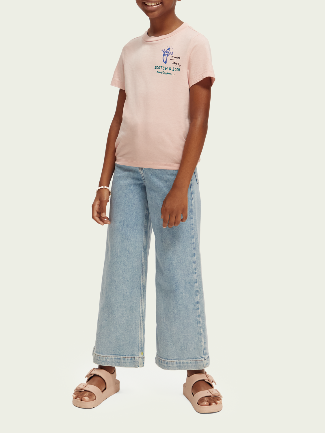 Artwork & Knotted Hem Organic Cotton T-Shirt