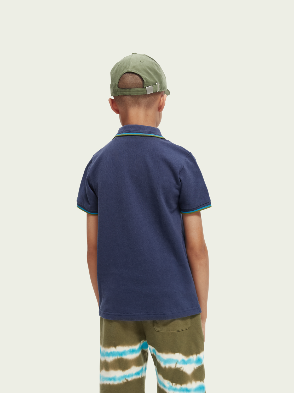 Short-Sleeved Contrast Tipped Pique Polo