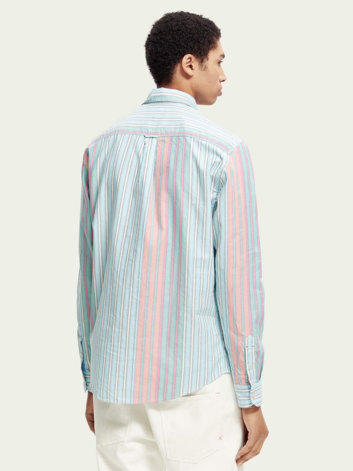 Regular-Fit Striped Organic Oxford Shirt | Scotch And Soda Outlet