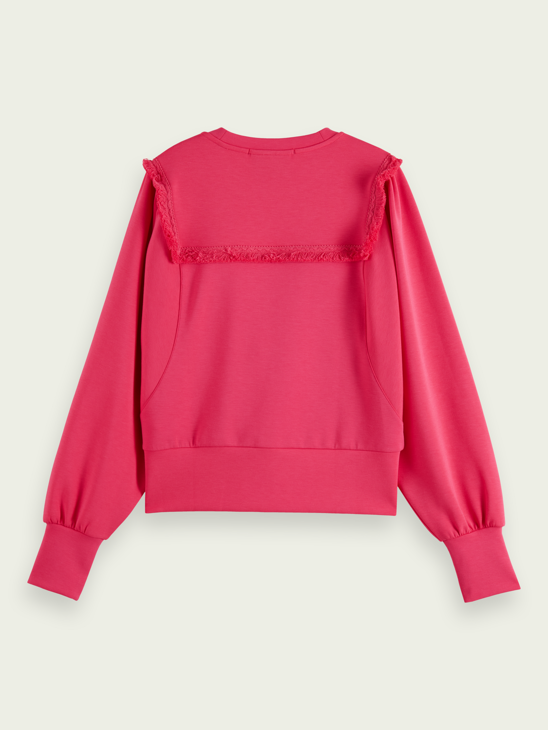 Fringed Oversized Raglan Sweatshirt | scotch & soda outlet