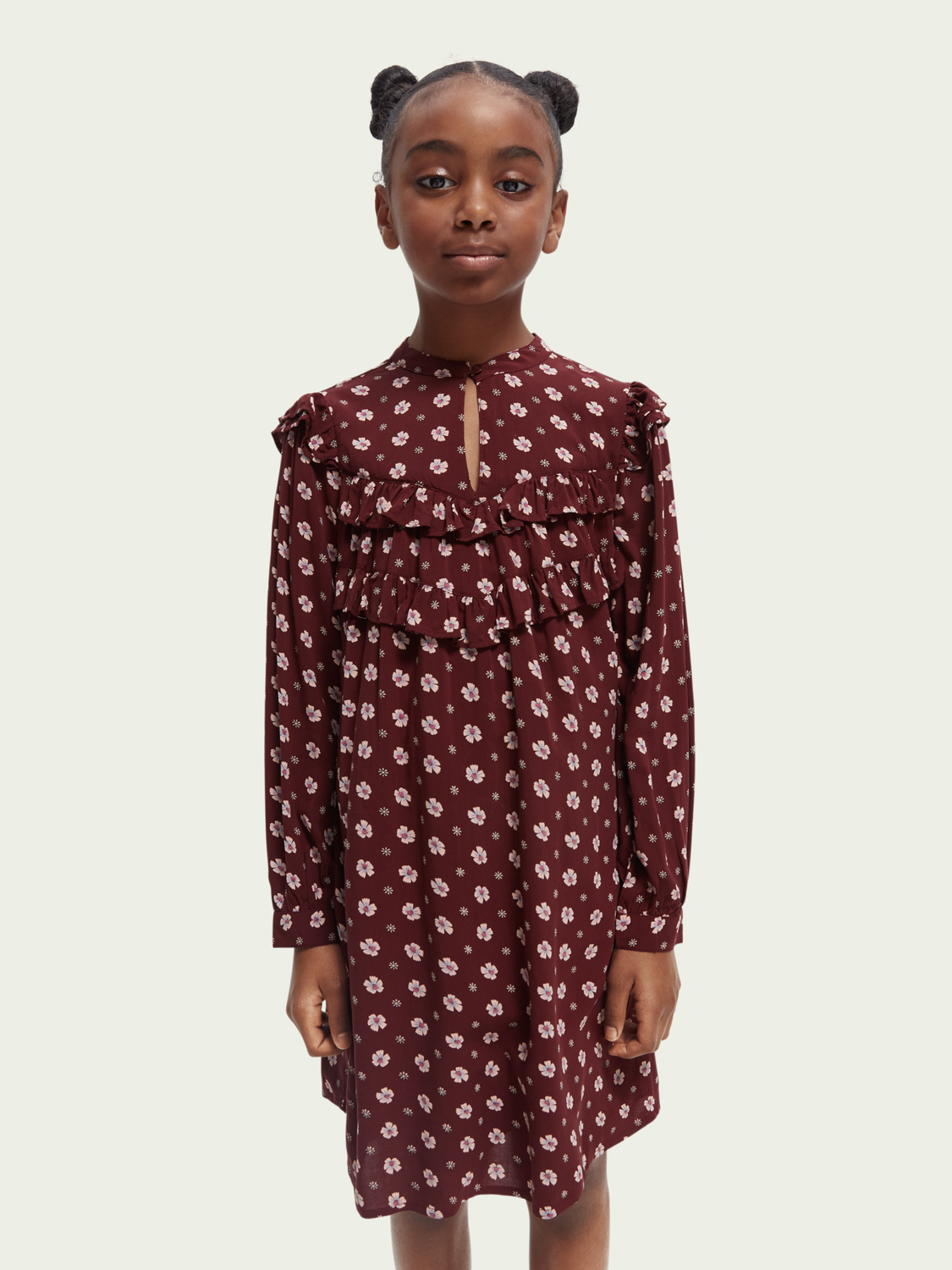 Scotch Soda Outlet | Printed Organic Long-Sleeved Mini Dress