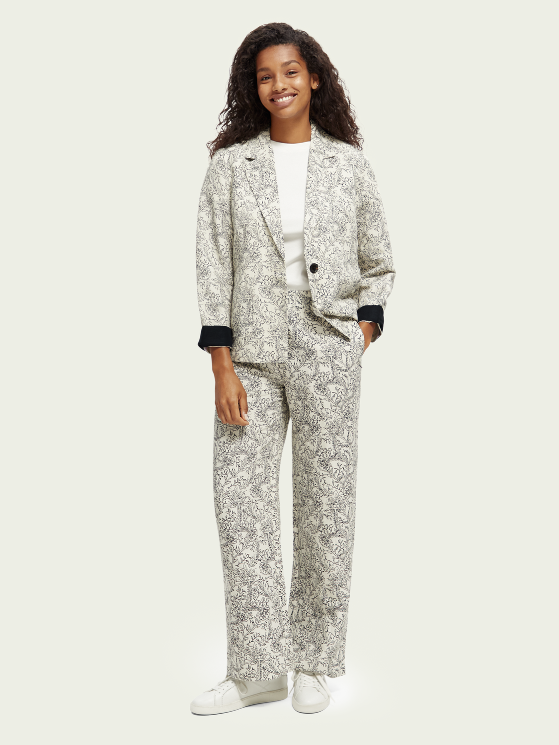 Gia Mid-Rise Wide-Leg Elasticated Trousers | scotch & soda outlet