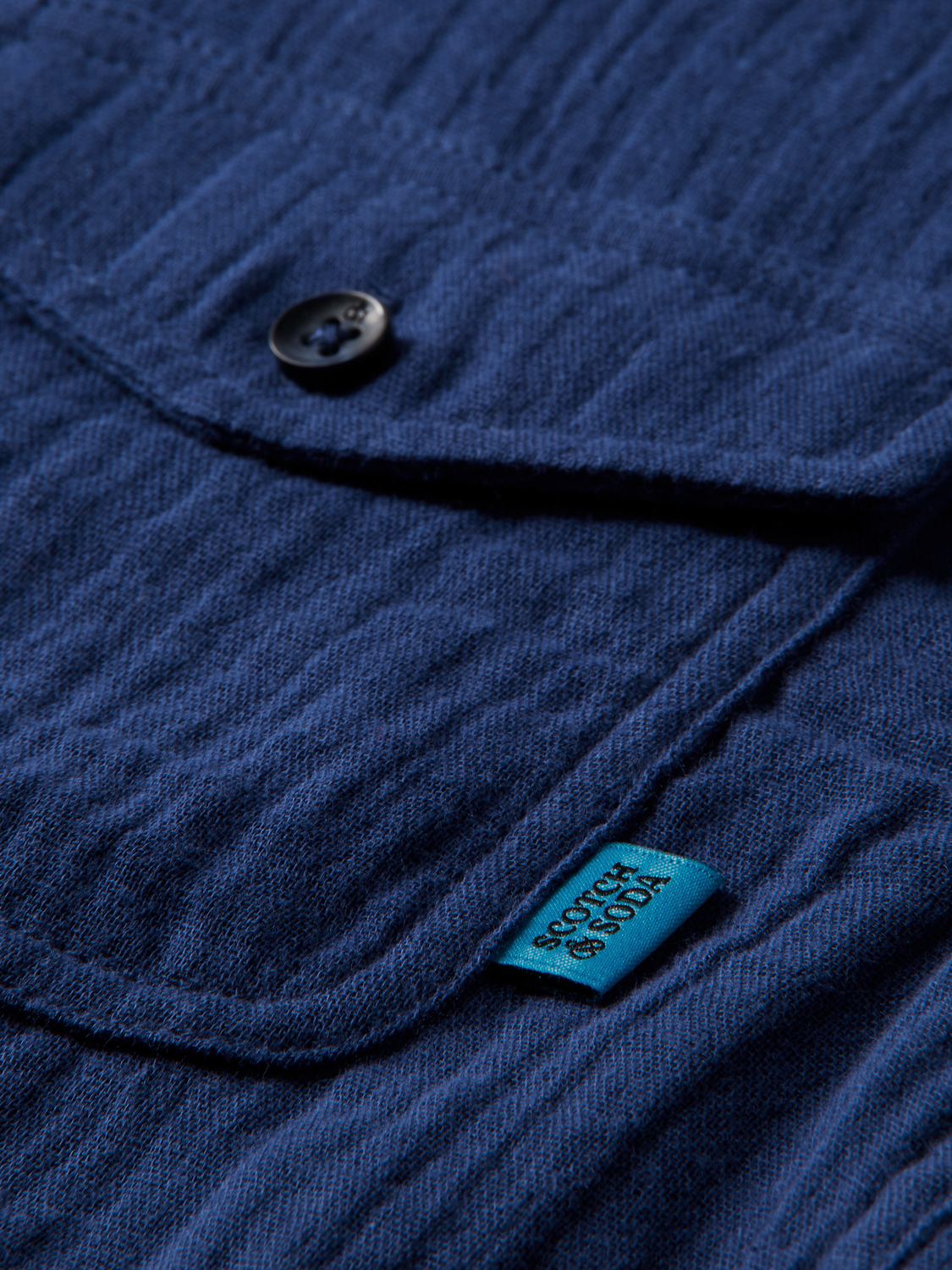 Regular-Fit Bonded Cotton Long-Sleeve Shirt