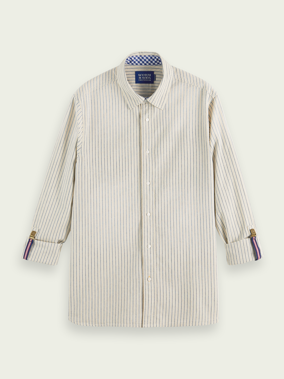 Regular Fit Shirt With Sleeve Adjustment | Scotch And Soda Outlet