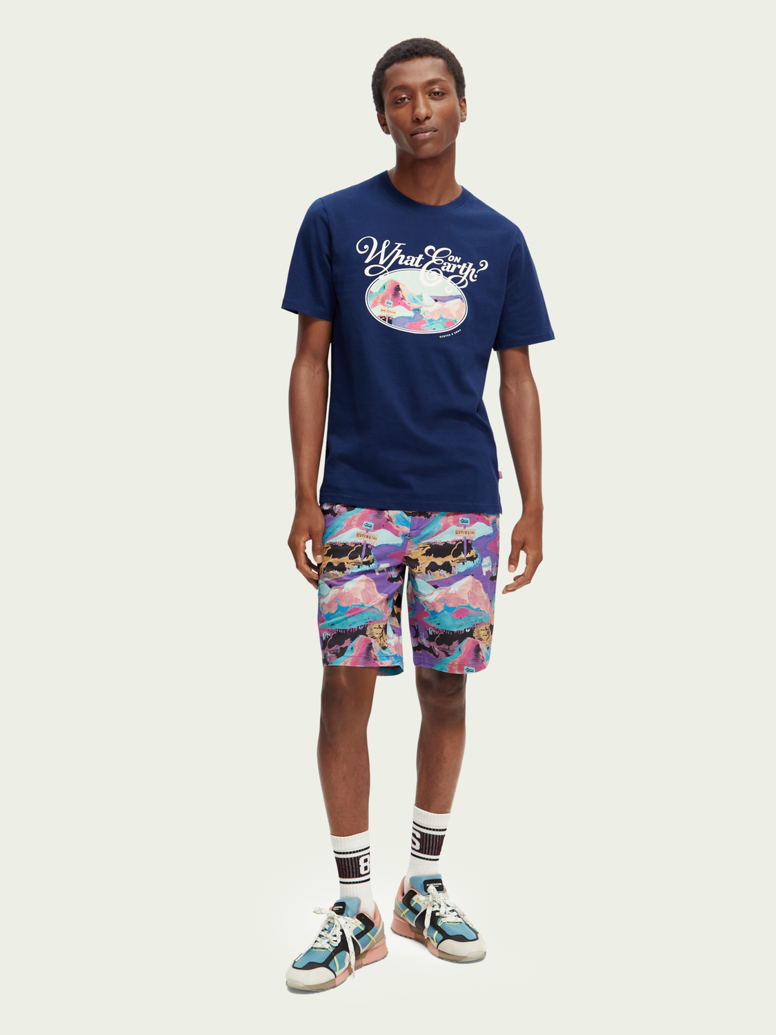 Graphic Jersey Crewneck Organic T-Shirt | Scotch And Soda Outlet