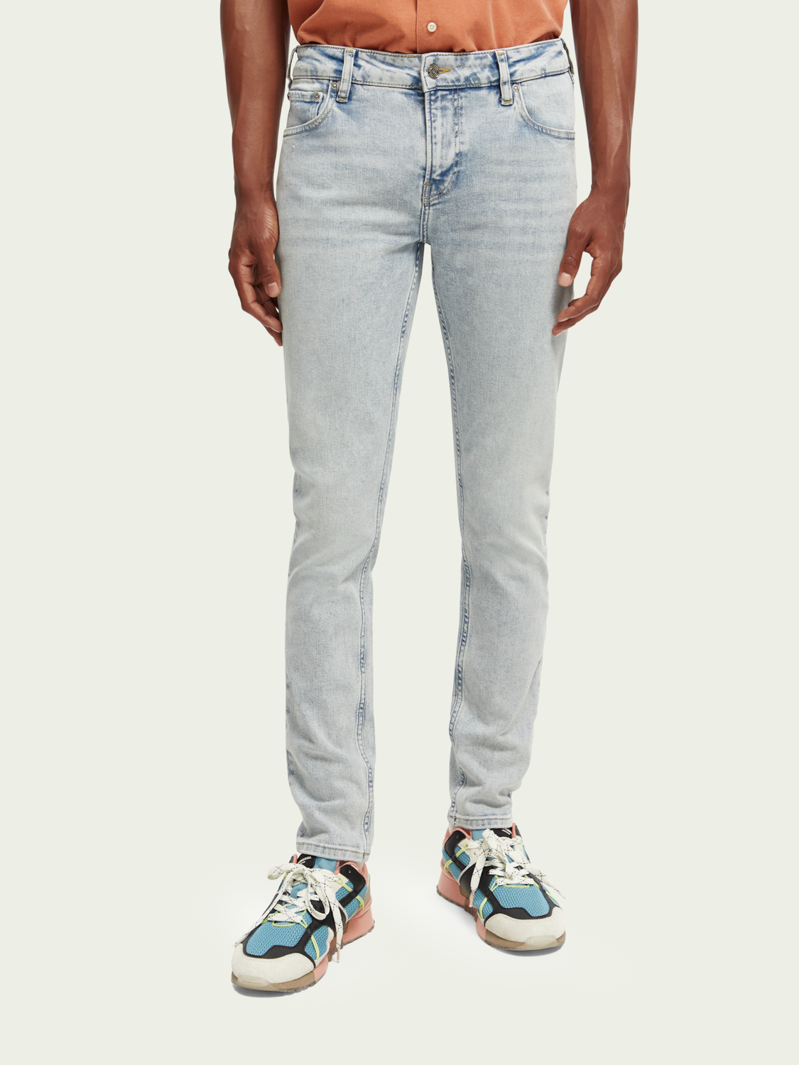 The Skim Super-Slim Fit Jeans - Blue Splash | Scotch And Soda Outlet