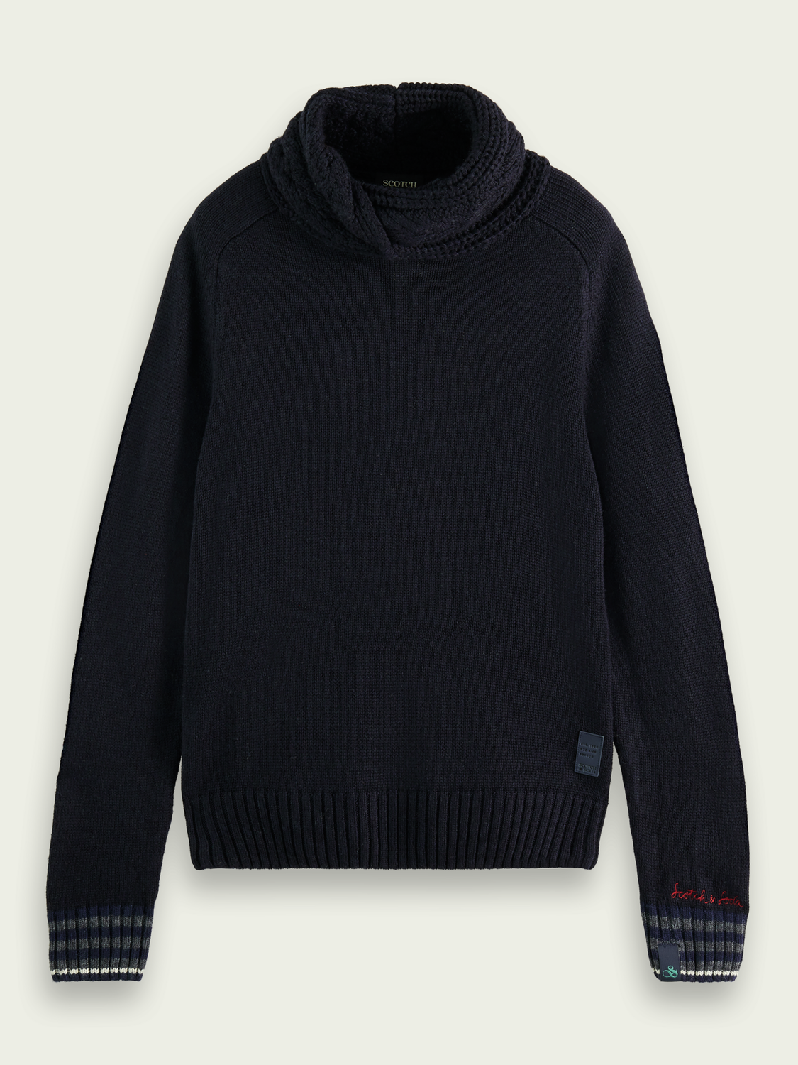 Sweater With Twisted Collar | Scotch And Soda Outlet