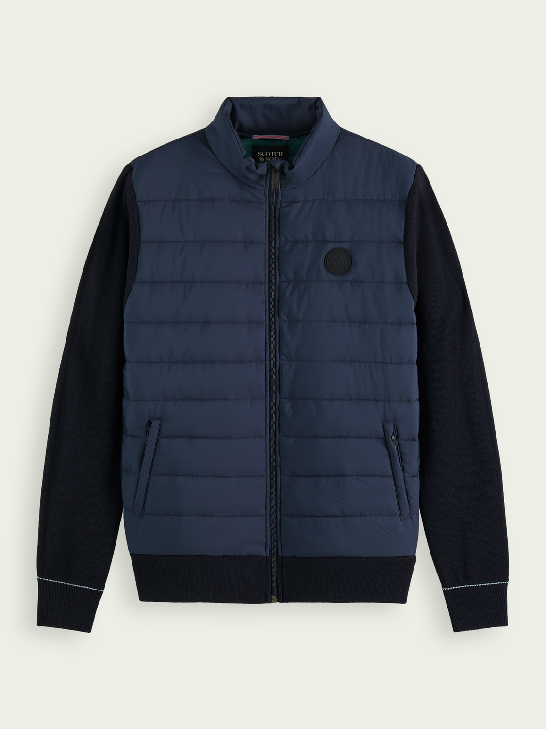 Padded Jacket With Knit Sleeves | Scotch And Soda Outlet