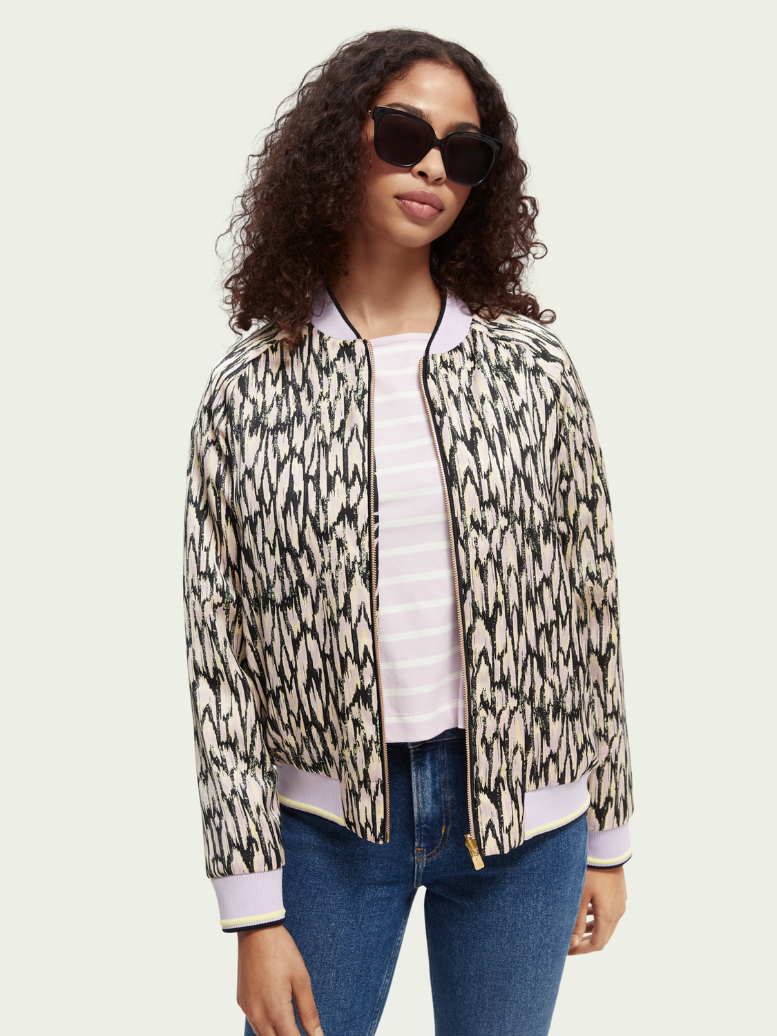 Printed Reversible Padded Bomber Jacket | scotch & soda outlet