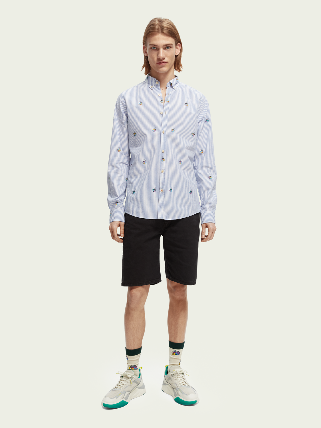 Slim-Fit Jacquard Shirt | Scotch And Soda Outlet
