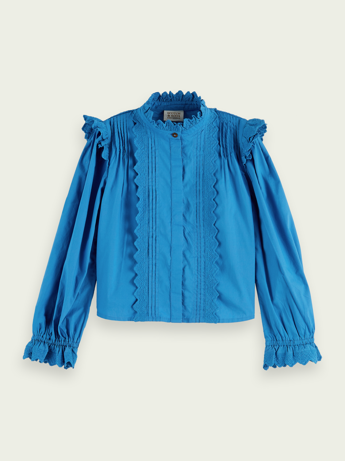 Organic Boxy-Fit Ruffled Shirt