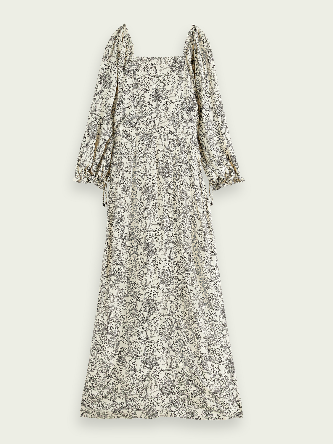 3/4-Length Sleeve Maxi-Dress | scotch & soda outlet
