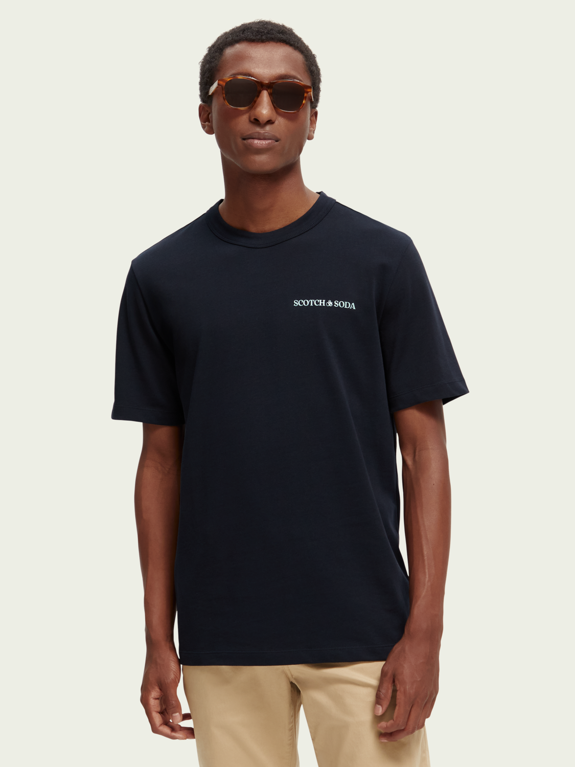 Unisex Organic Cotton Colour-Blocked T-Shirt | scotch & soda outlet