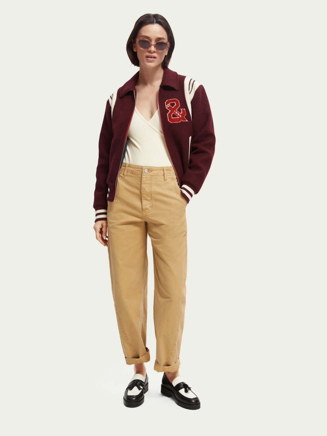 Wool-Blended Varsity Jacket | scotch & soda outlet