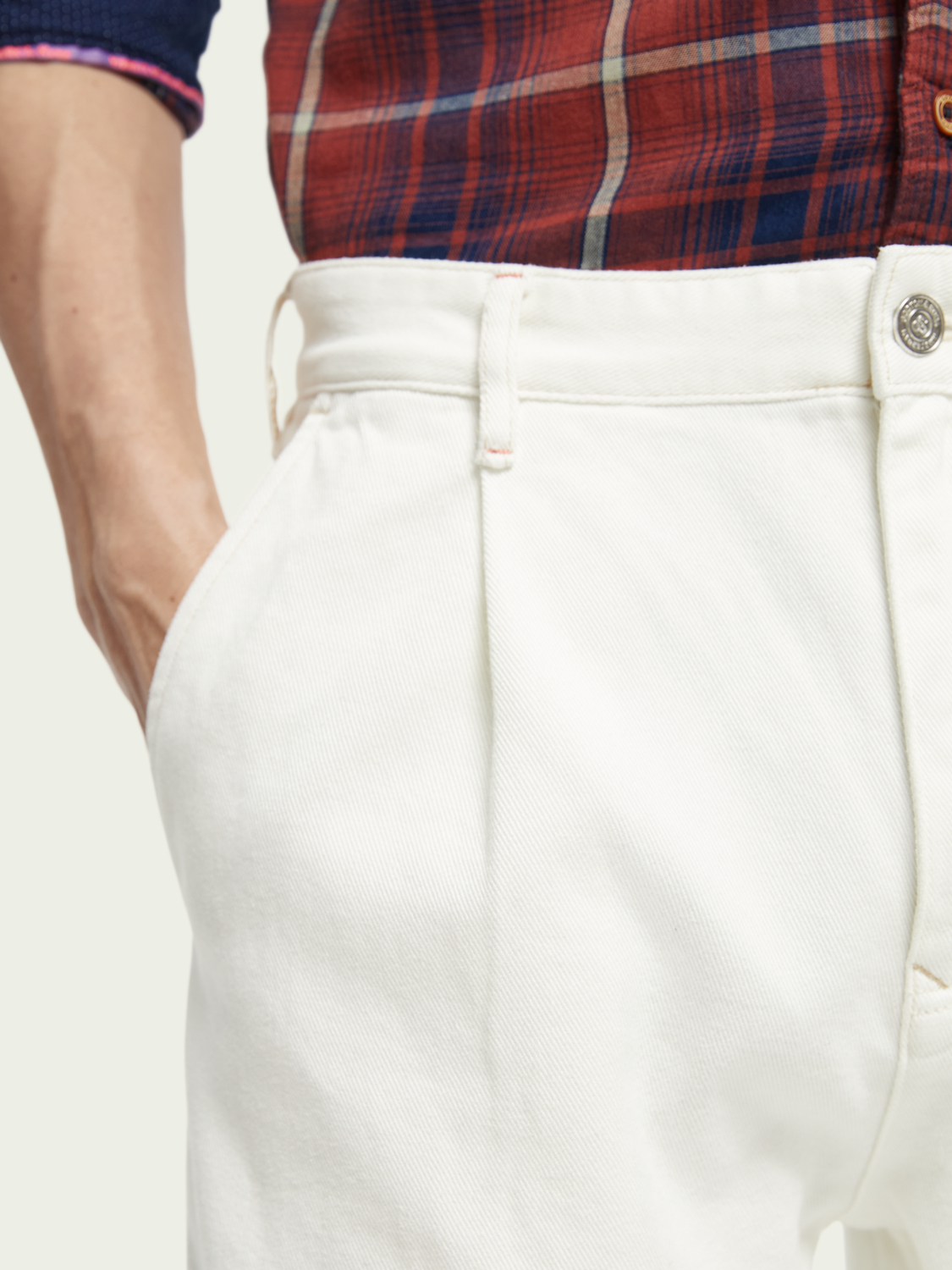 The Sailor Regular Tapered-Fit Denim Chino | Scotch And Soda Outlet