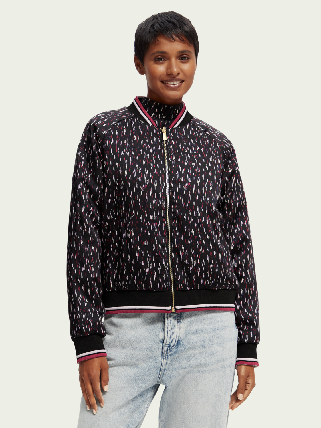 Printed Reversible Padded Bomber Jacket | scotch & soda outlet