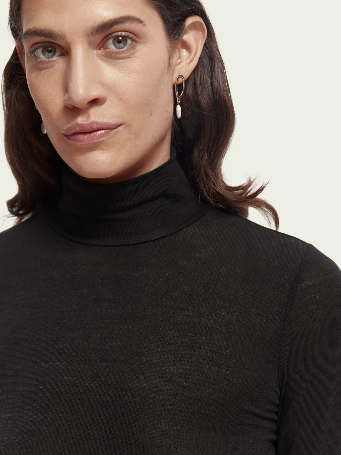 Long-Sleeved Turtleneck T-Shirt | scotch & soda outlet