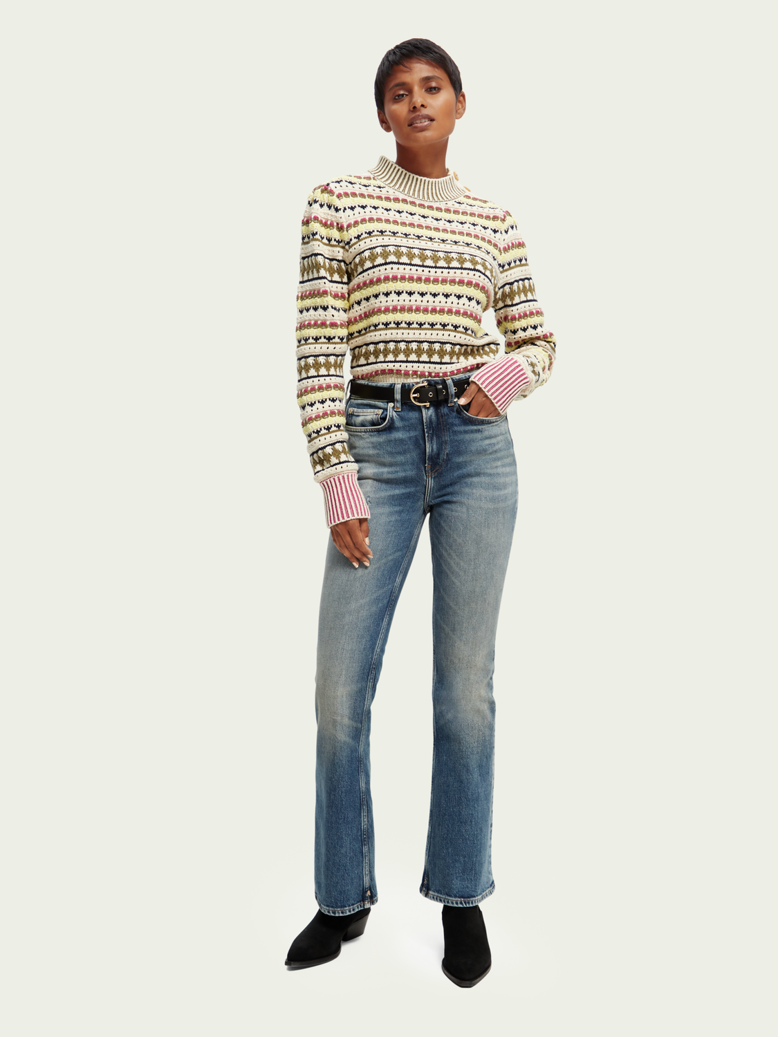 Mixed Stitch Sweater | scotch & soda outlet