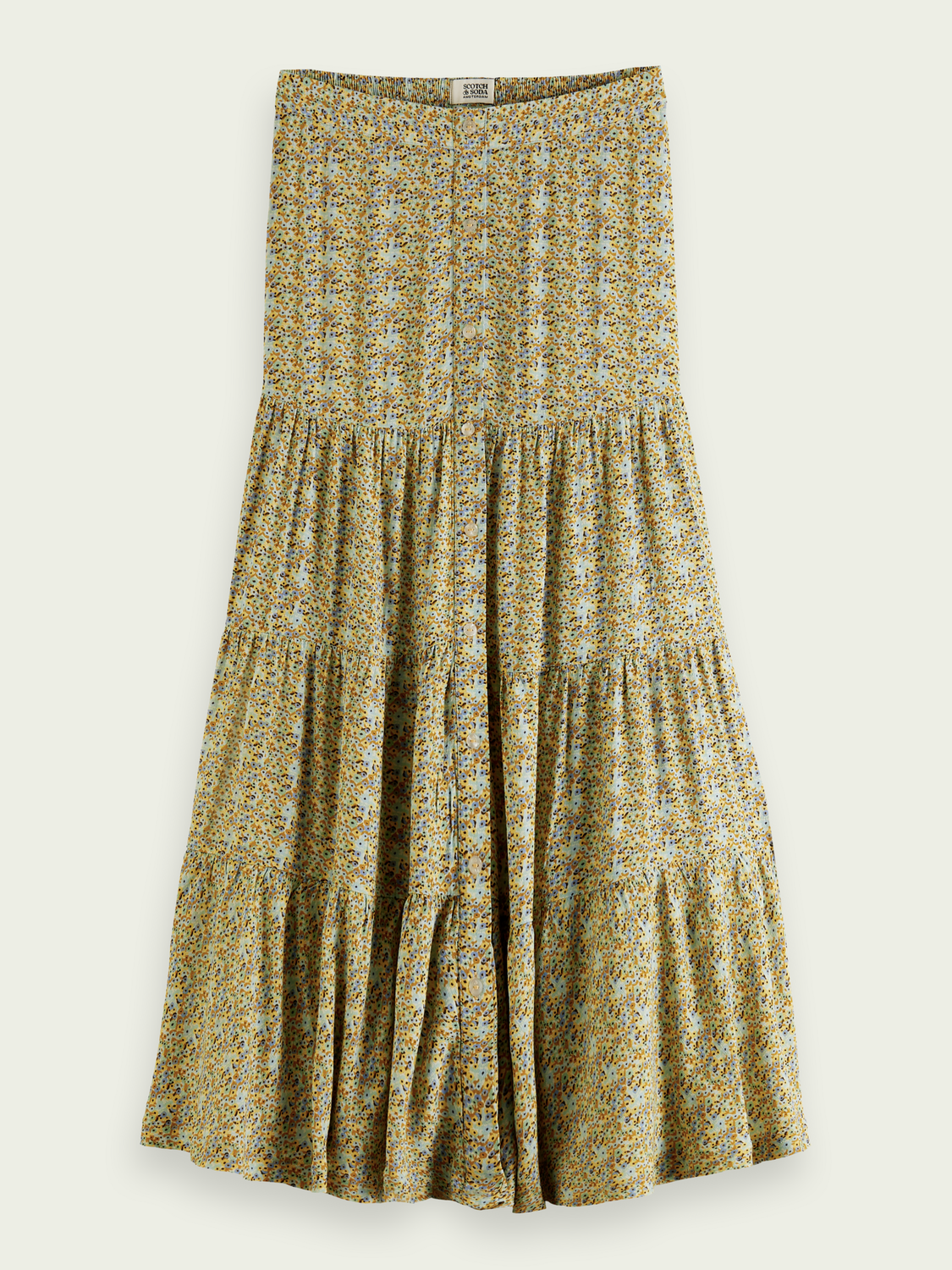 Button-Up Tiered Maxi Skirt | scotch & soda outlet