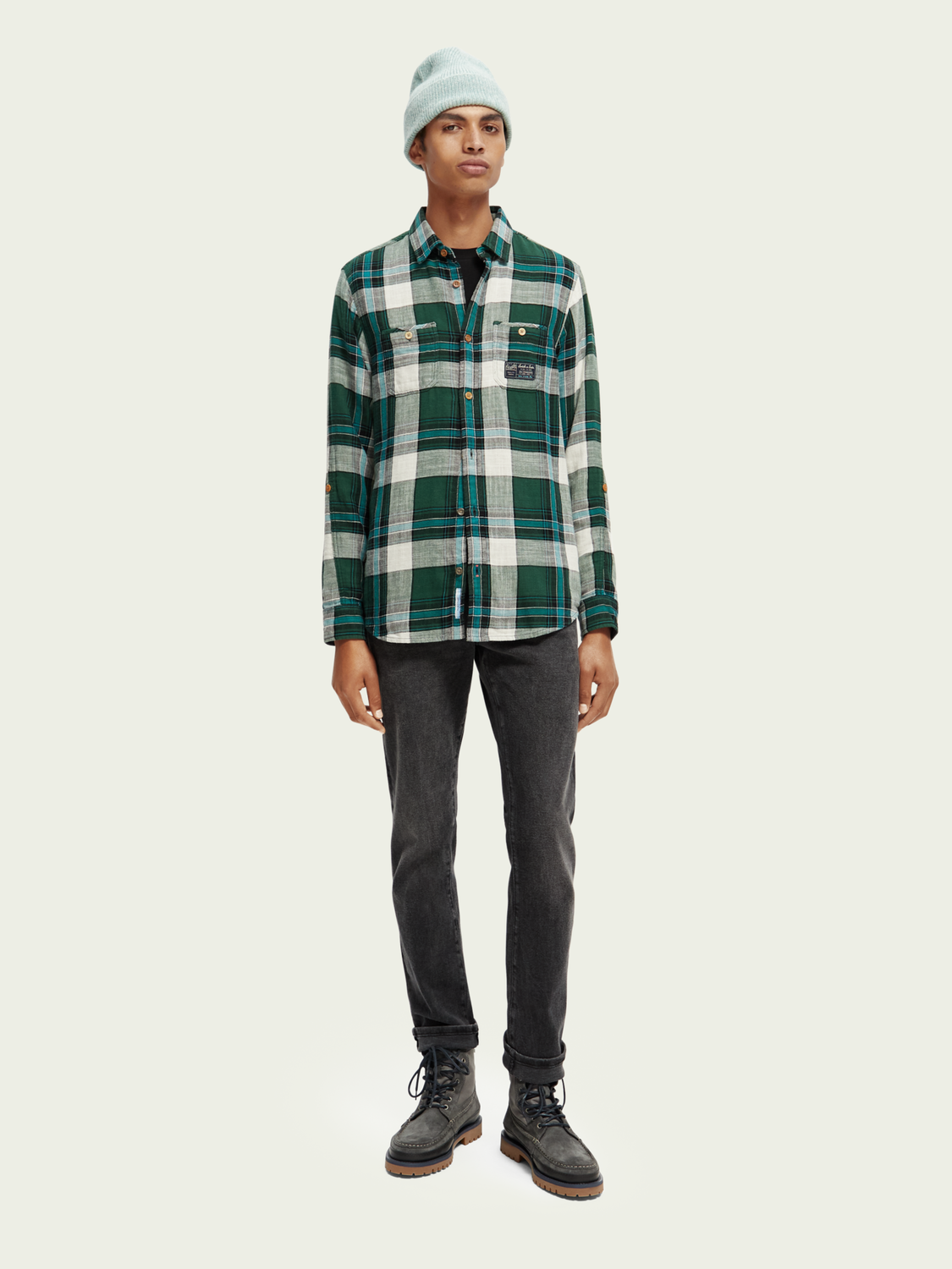 Regular-Fit Checked Cotton Shirt | Scotch And Soda Outlet