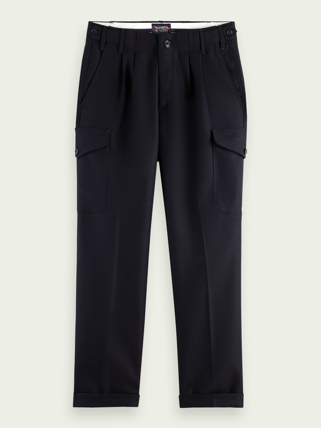 Wool-Blended Cargo Trousers | Scotch And Soda Outlet