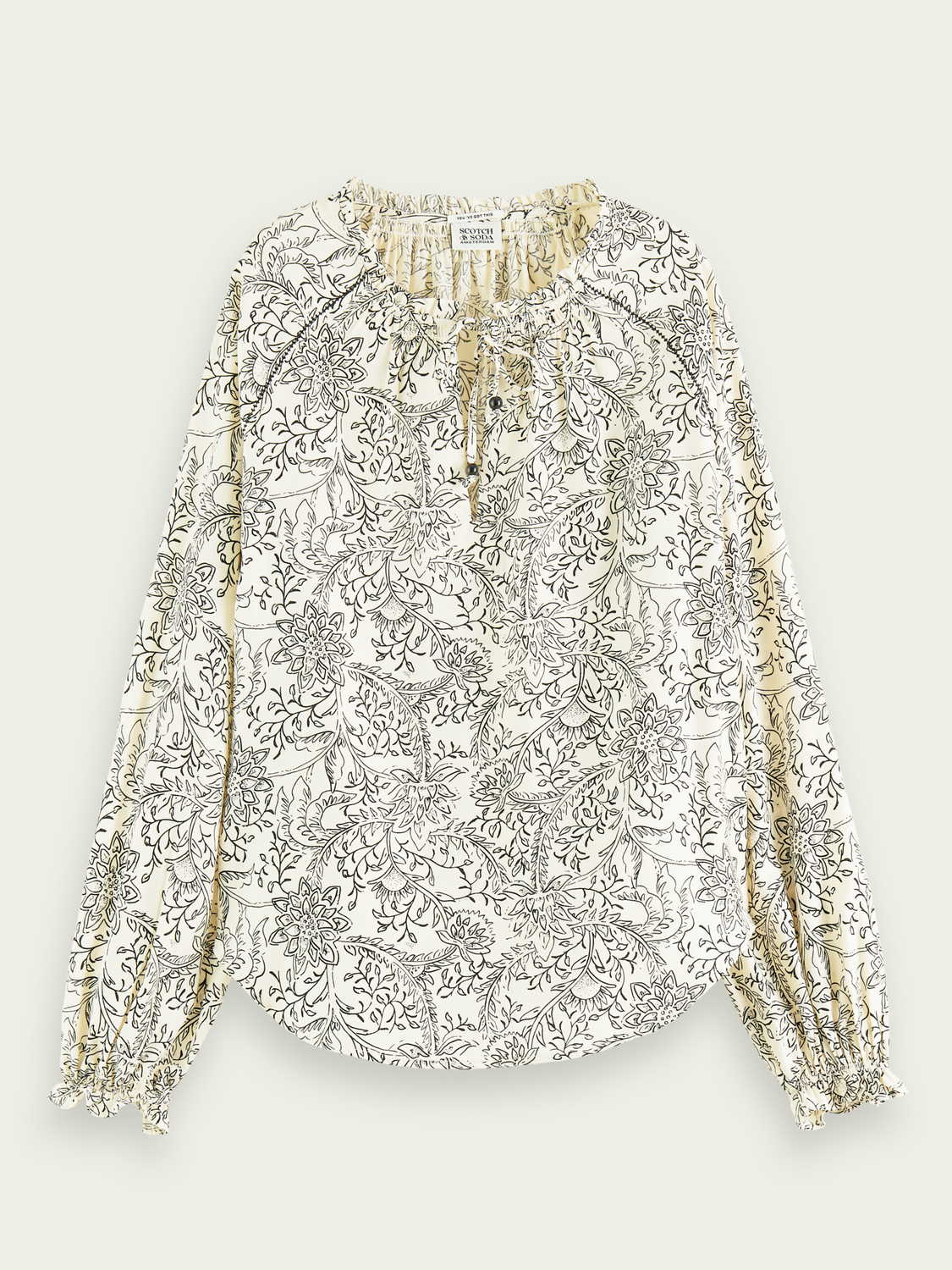 Easy-Fit Smock Detailed Top | scotch & soda outlet