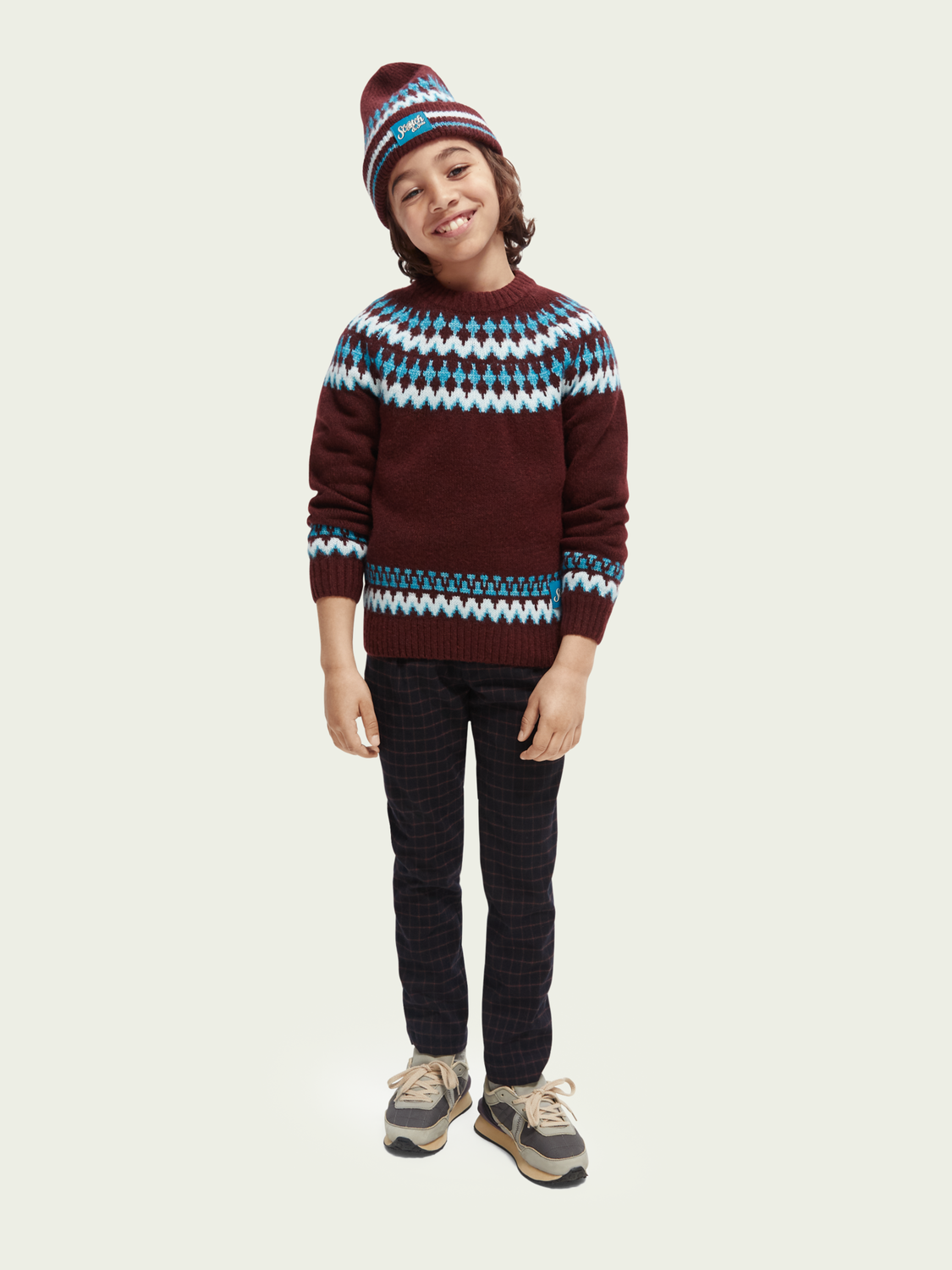 Intarsia Crewneck Sweater