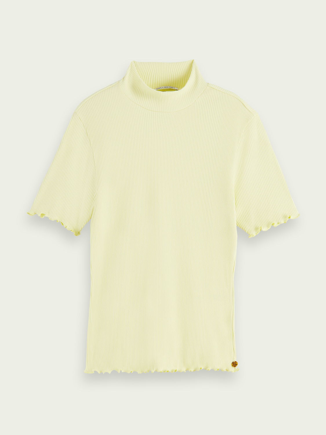 Mock Neck Slim-Fit Organic Cotton Shirt | scotch & soda outlet