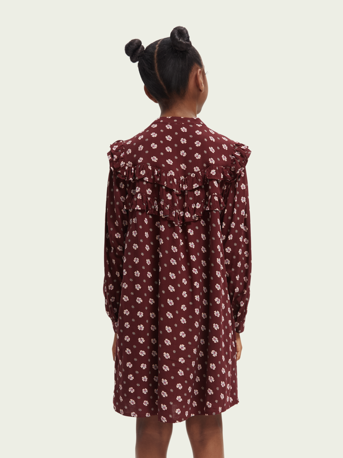 Scotch Soda Outlet | Printed Organic Long-Sleeved Mini Dress