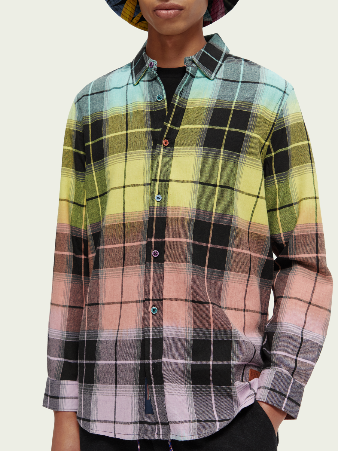 Regular-Fit Colourful Checked Flannel Shirt | Scotch And Soda Outlet