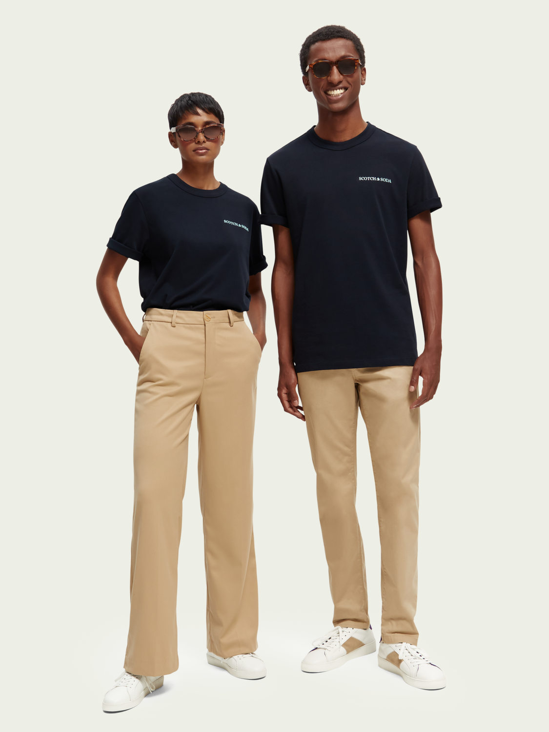 Unisex Organic Cotton Colour-Blocked T-Shirt | scotch & soda outlet