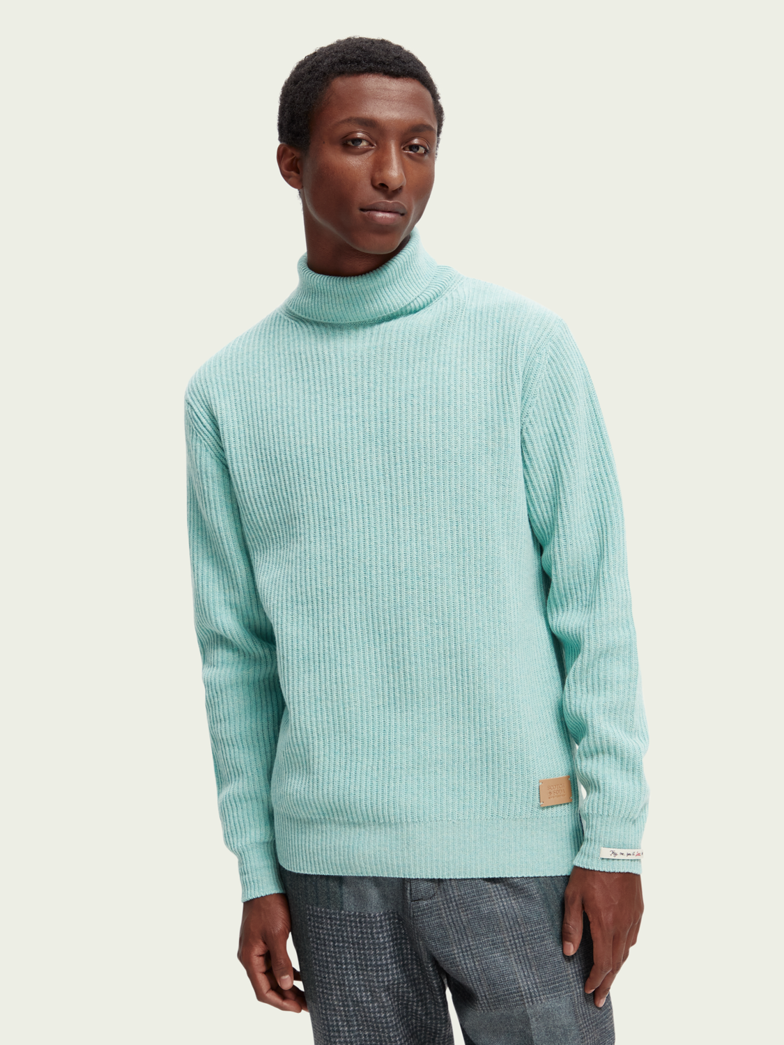 Rib Knit Wool Turtleneck Sweater | Scotch And Soda Outlet