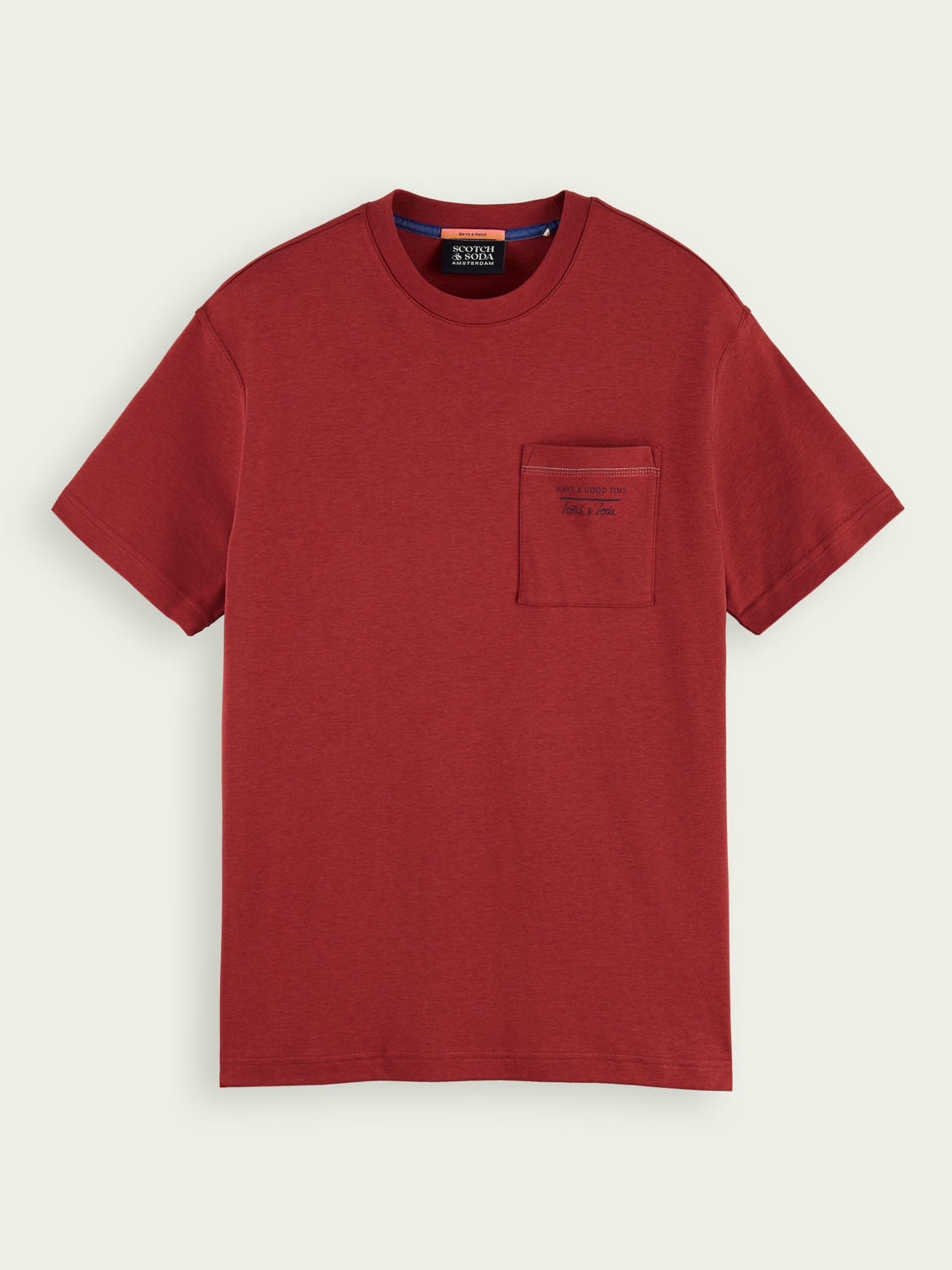 T-Shirt With Chest Pocket | Scotch And Soda Outlet