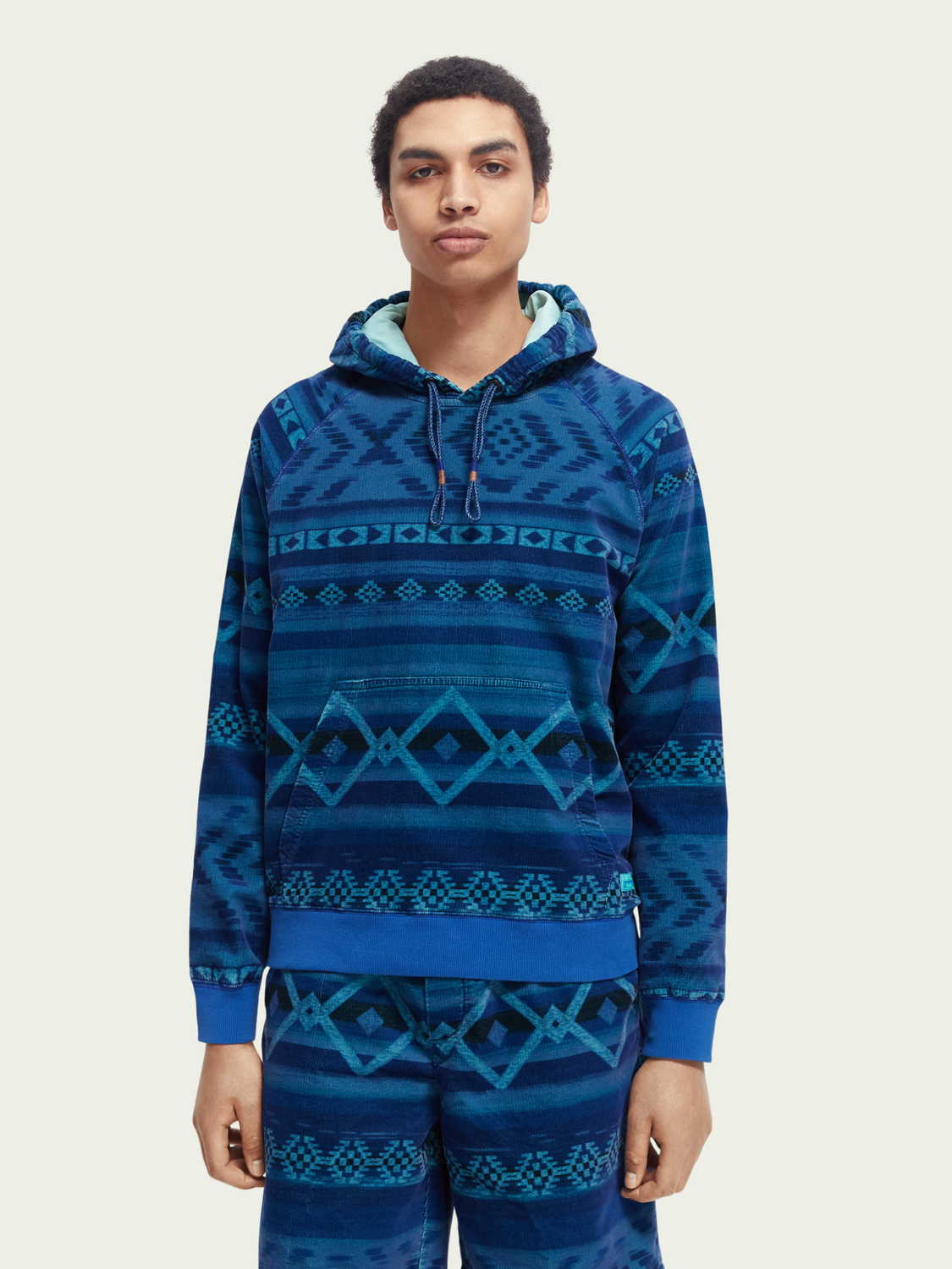 Fine Corduroy Organic Cotton Hoodie | Scotch And Soda Outlet