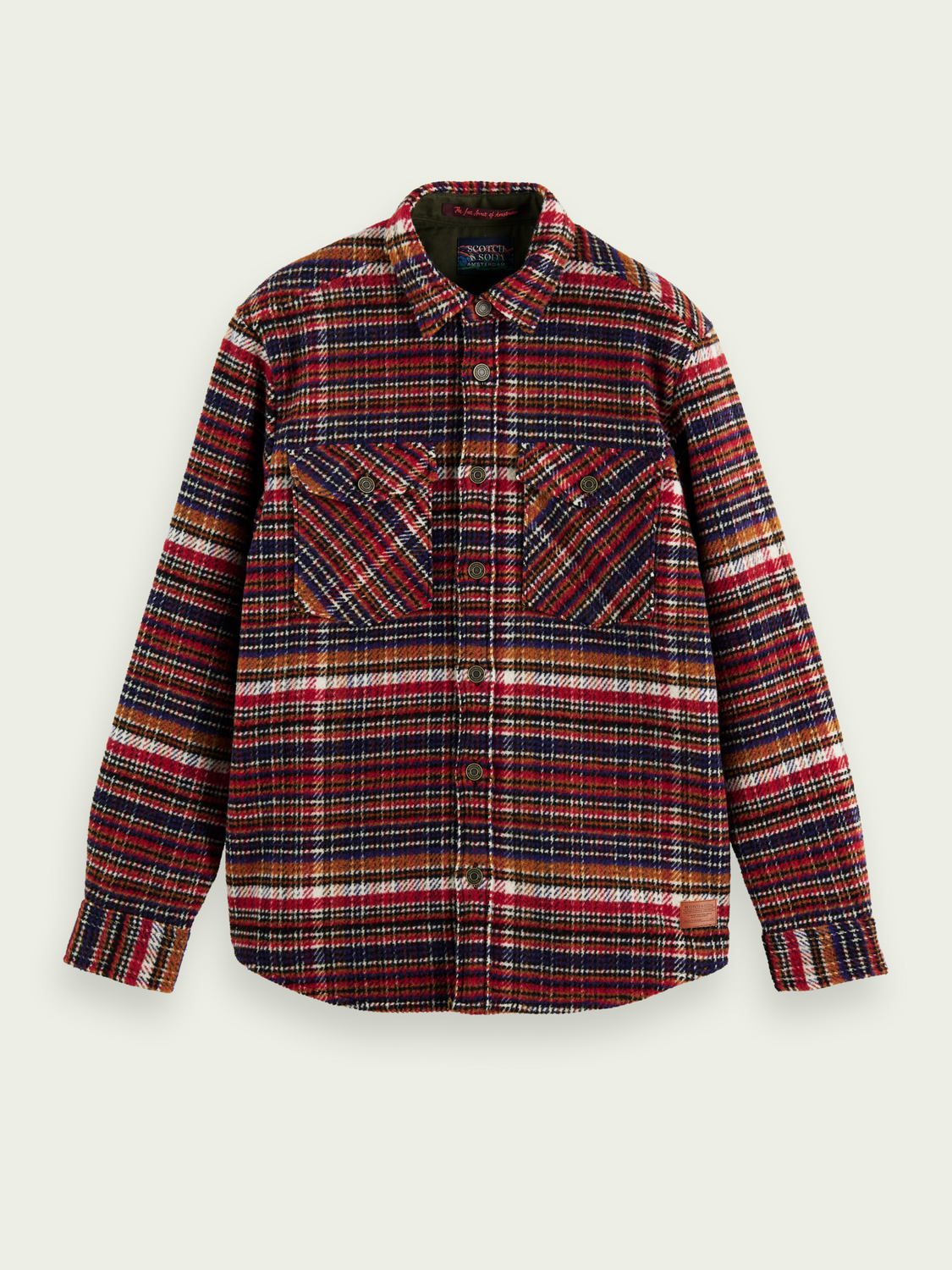 Checked Wool-Blend Overshirt | Scotch And Soda Outlet