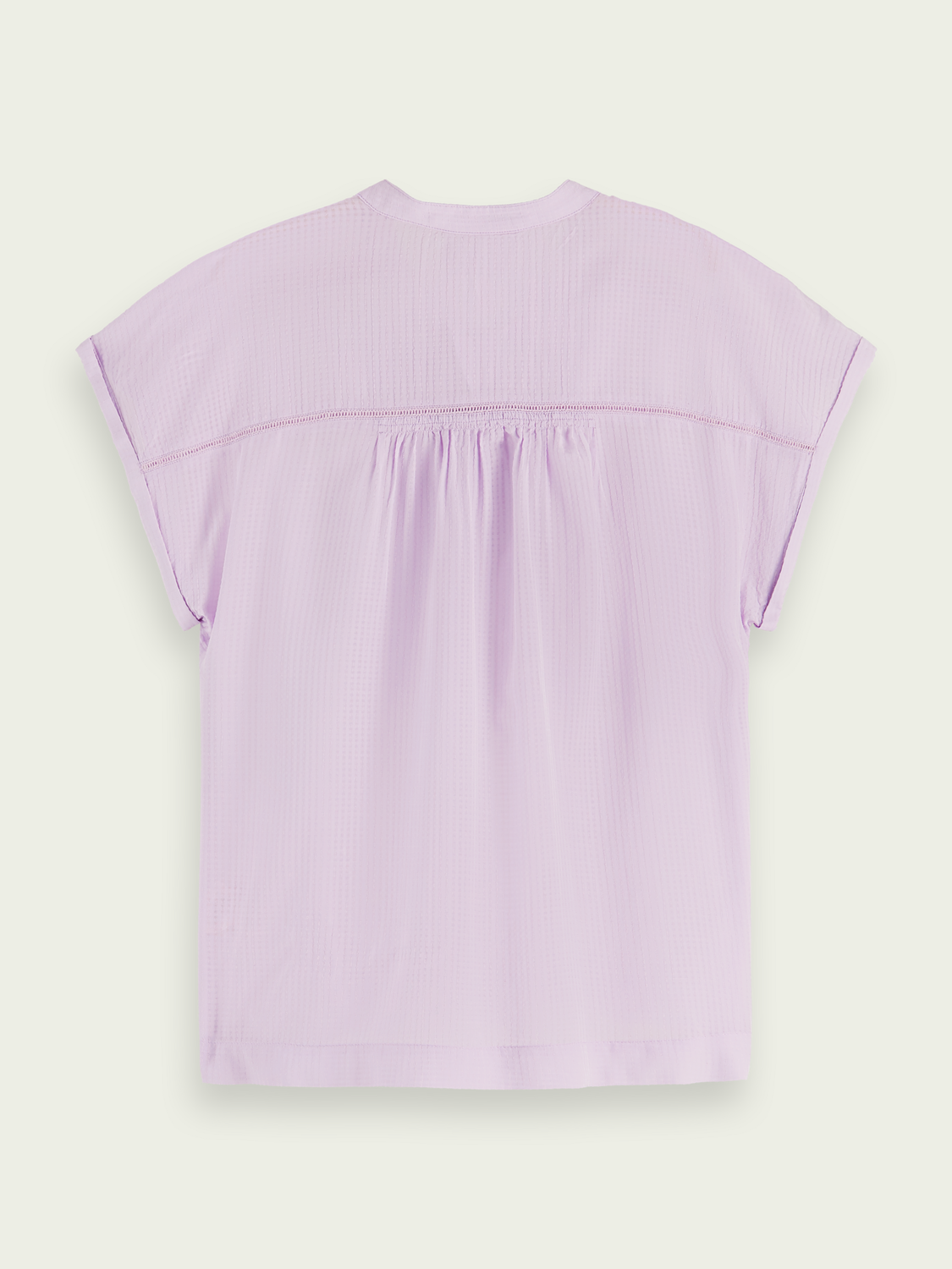 Relaxed-Fit Short-Sleeve Shirt With Tie-Neck | scotch & soda outlet