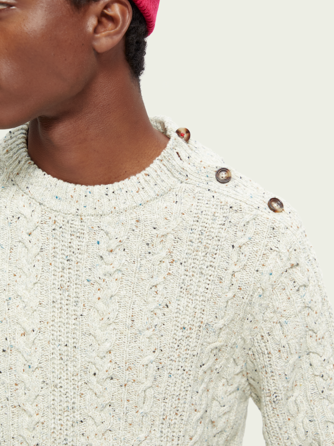 Cable Knit Wool-Blended Sweater | Scotch And Soda Outlet