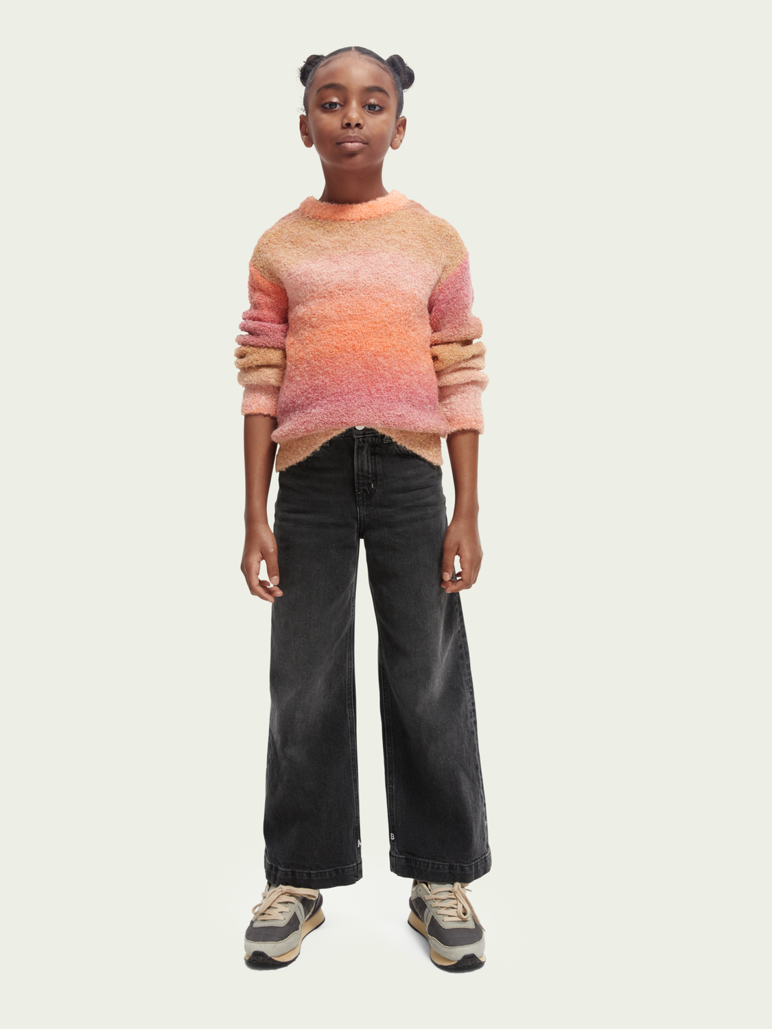 Relaxed Fit Multi-Coloured Fuzzy Sweater