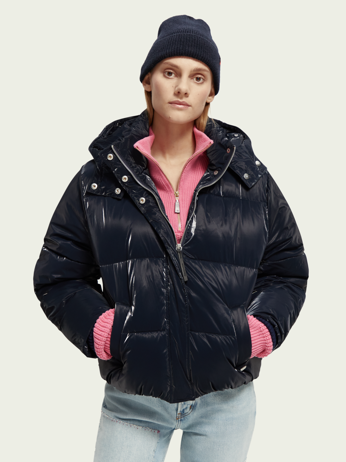 Water-Repellent Puffer Jacket With Removable Hood | scotch & soda outlet