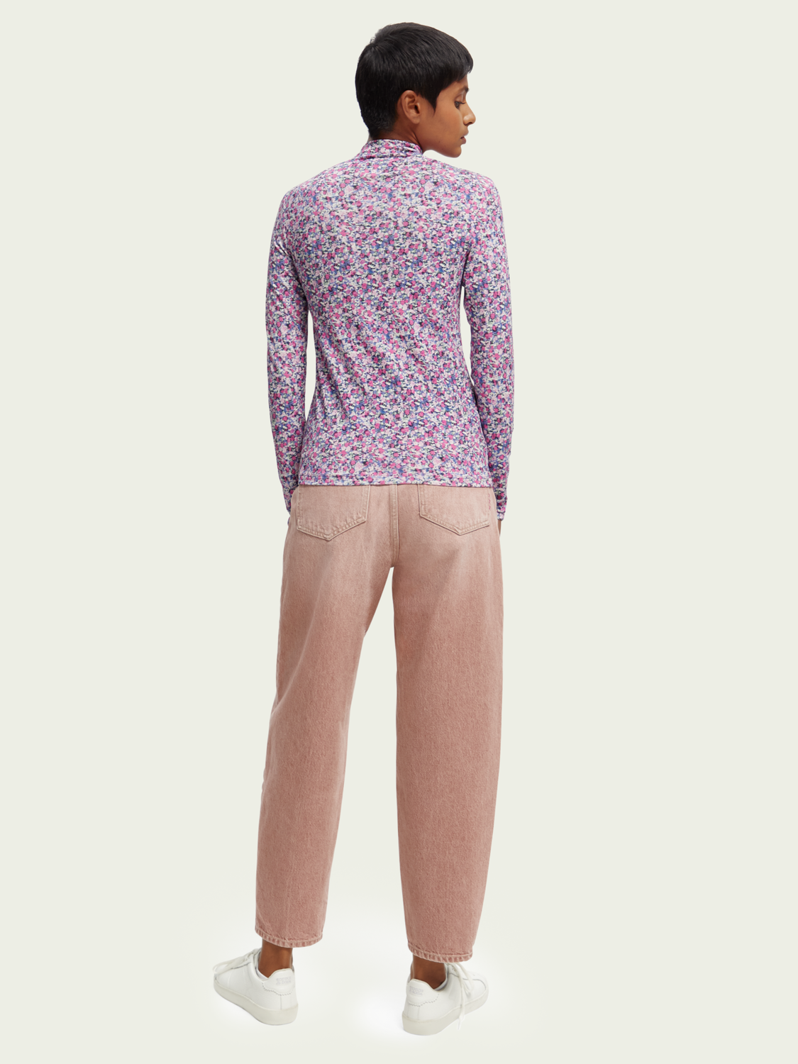 Slim Fit Printed Long-Sleeved T-Shirt | scotch & soda outlet