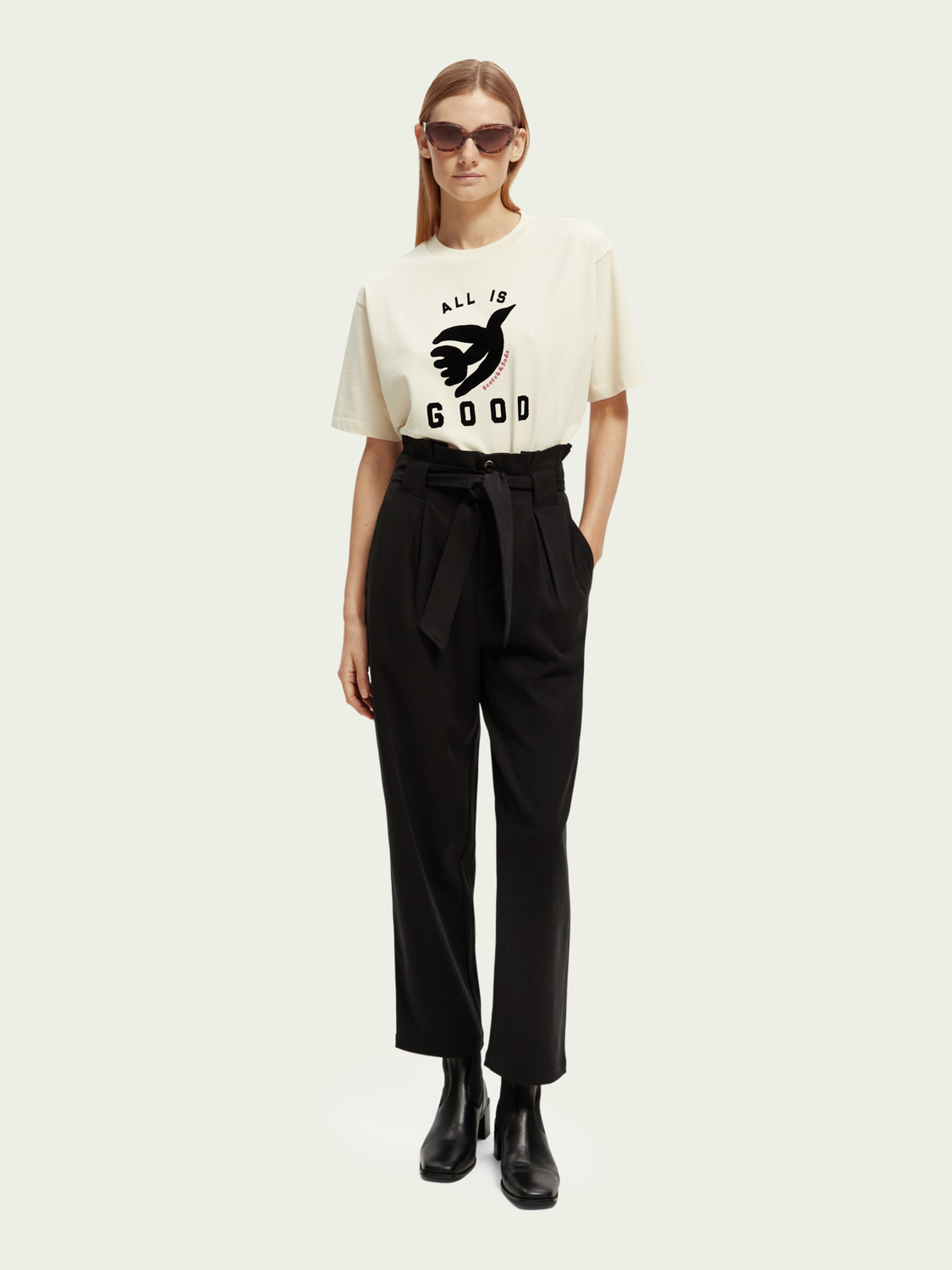 Loose Fit Graphic Organic T-Shirt | scotch & soda outlet