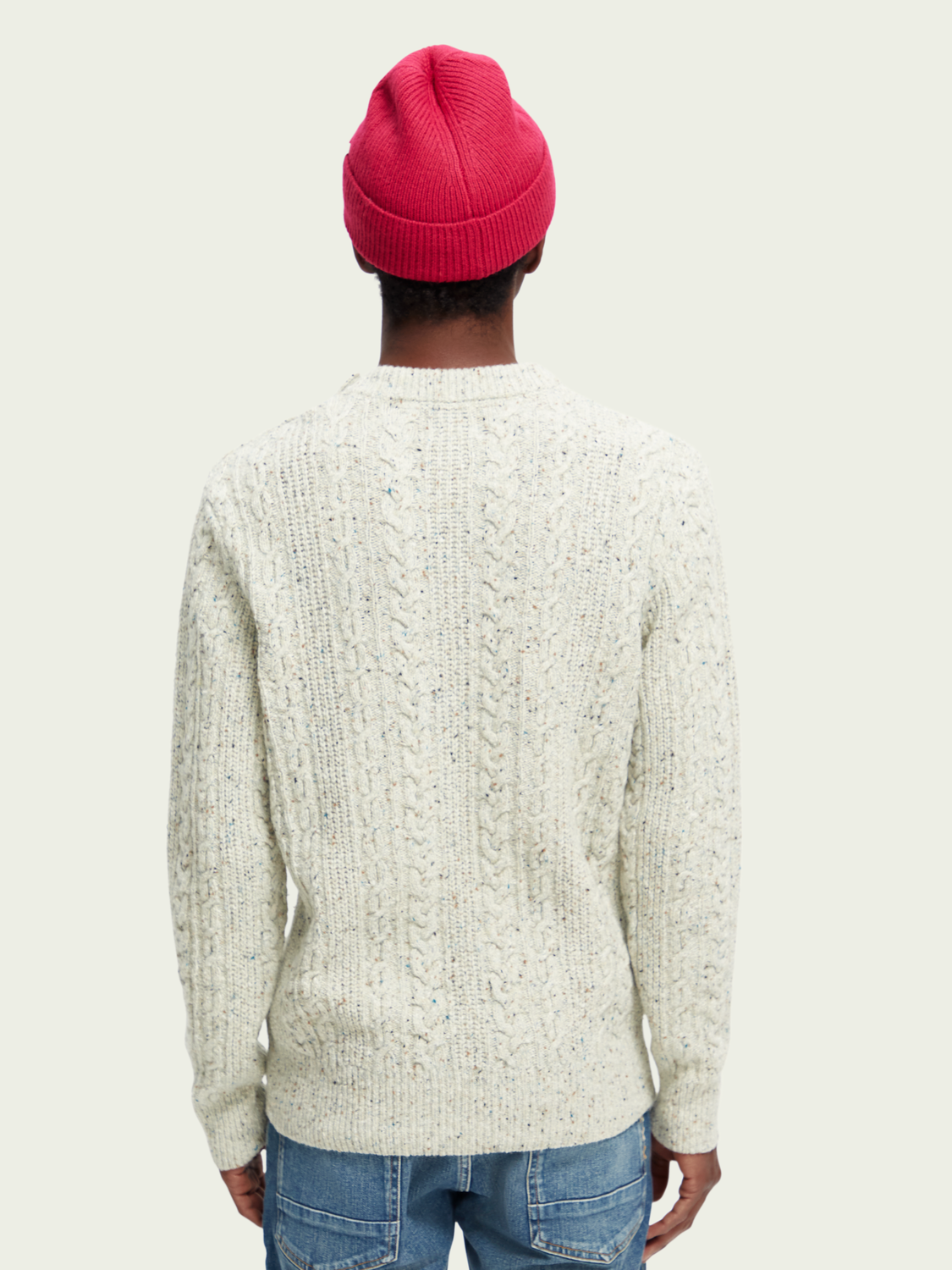 Cable Knit Wool-Blended Sweater | Scotch And Soda Outlet