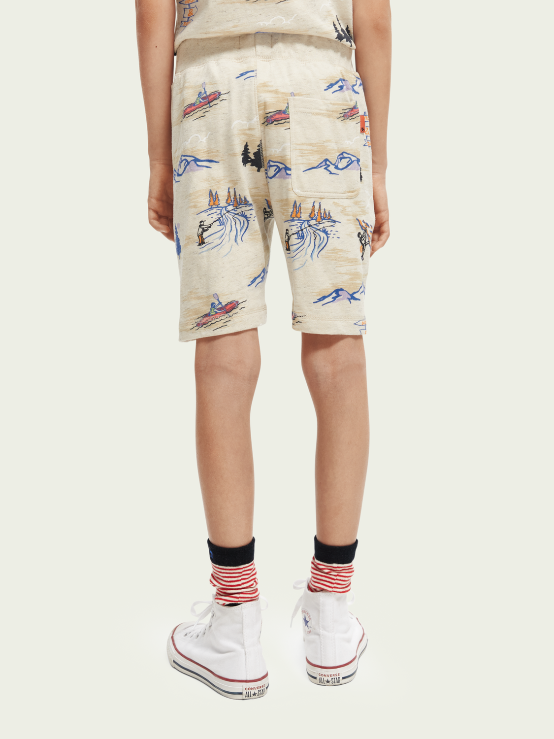Printed Organic Cotton Sweat Shorts