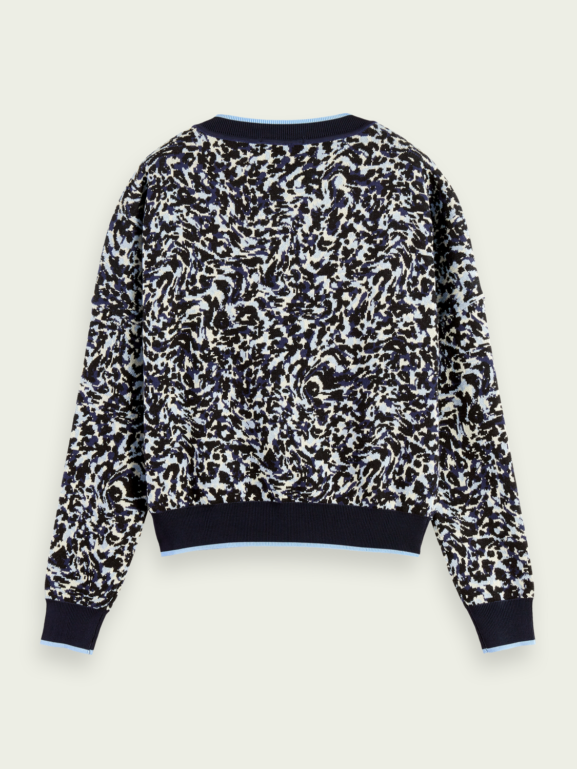 Loose-Fit Organic Jacquard Knit Sweater | scotch & soda outlet