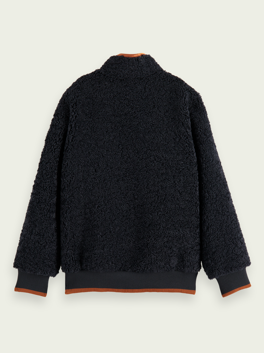 Contrast Trimmed Teddy Jacket