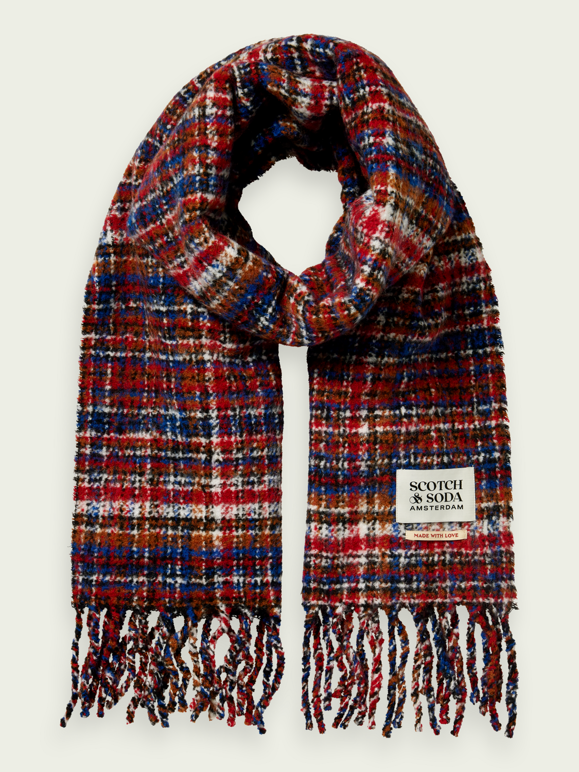 Wool - Blend Brushed Scarf | Scotch And Soda Outlet