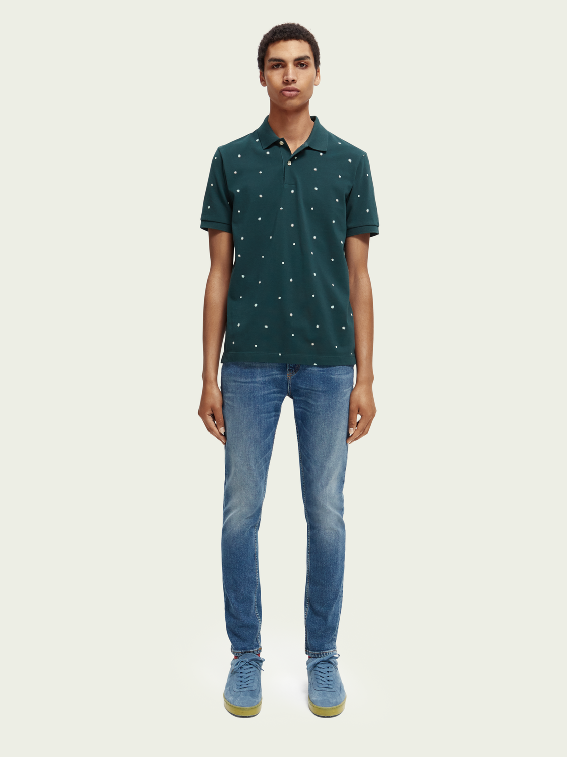 Printed Organic Pique Polo | Scotch And Soda Outlet