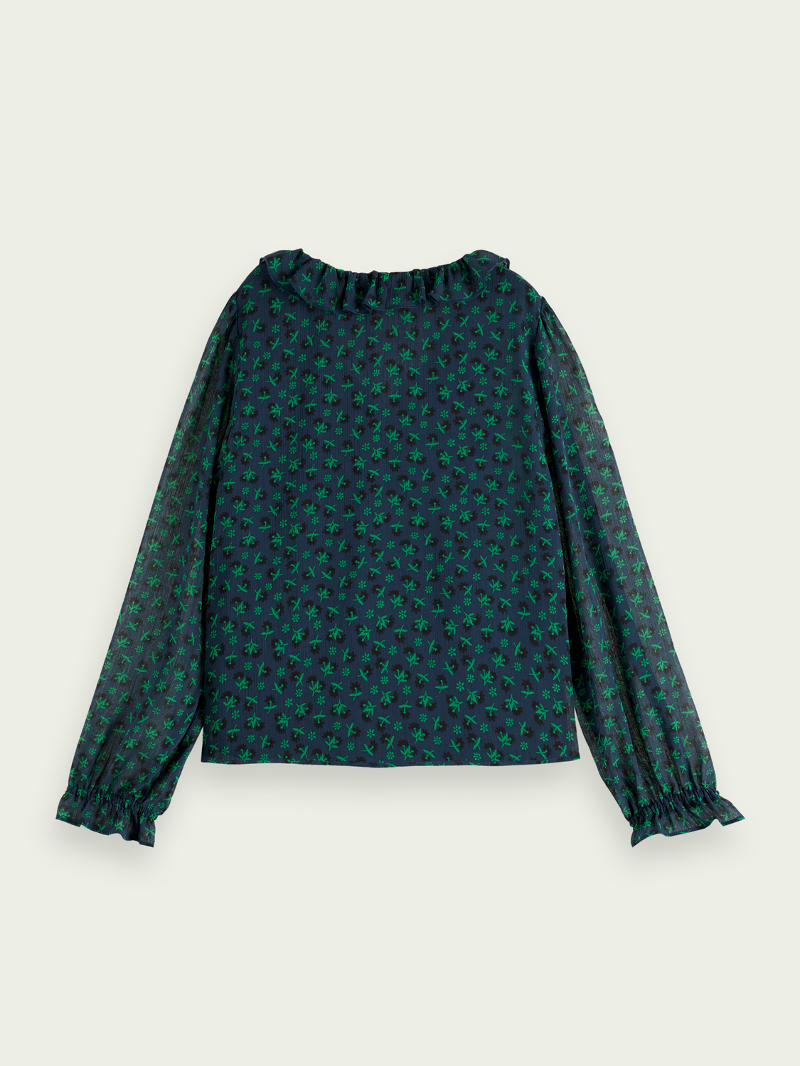 Printed Relaxed-Fit Long-Sleeved Top