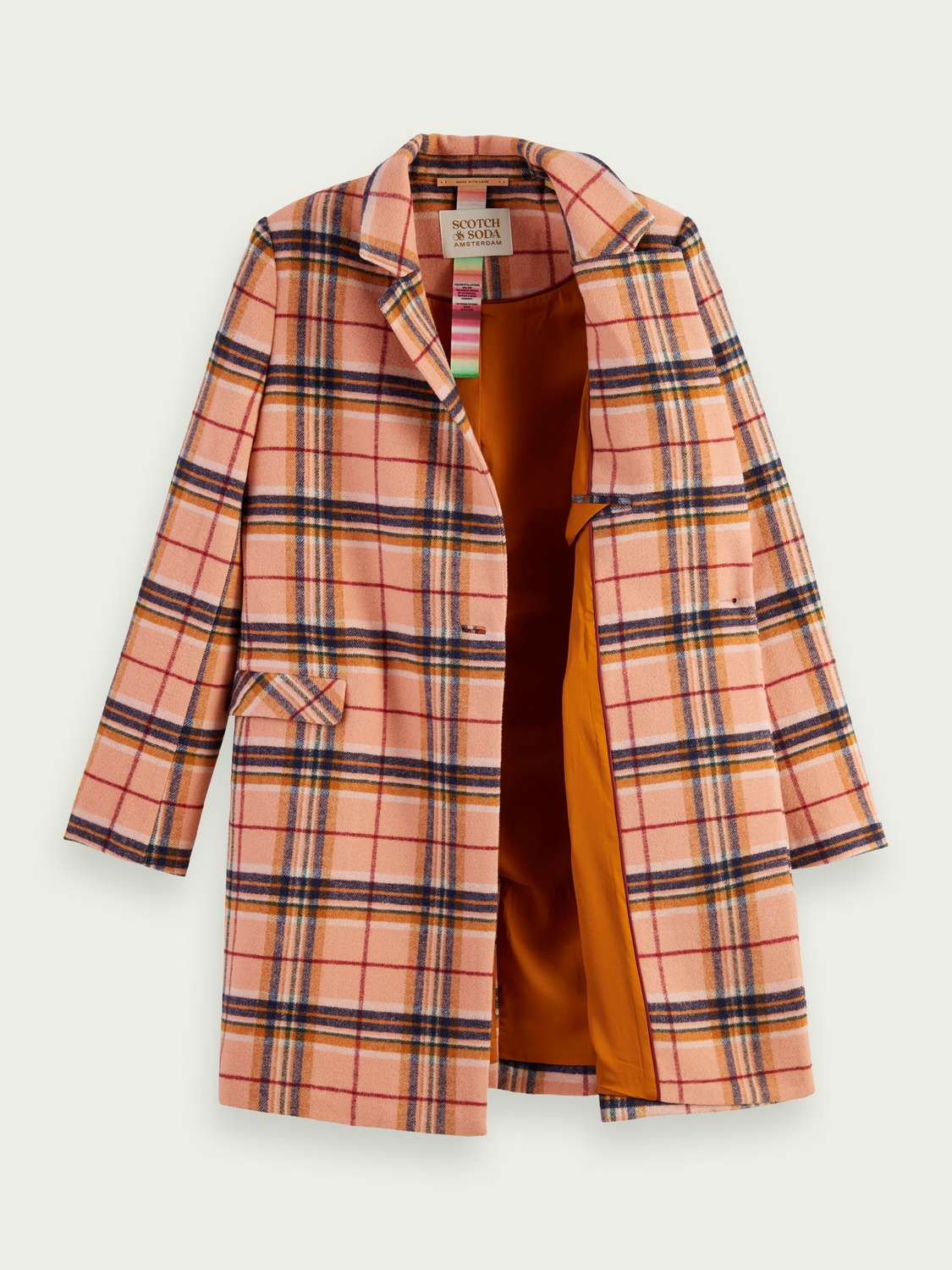 Tailored Single-Breasted Wool-Blended Coat | scotch & soda outlet