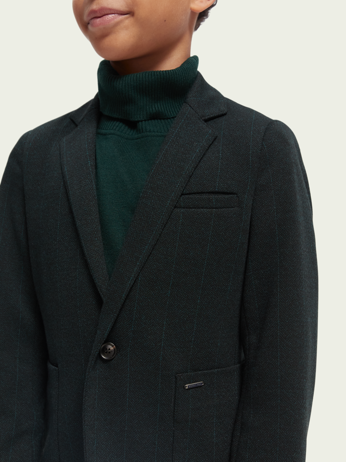 Knit Single-Breasted Blazer